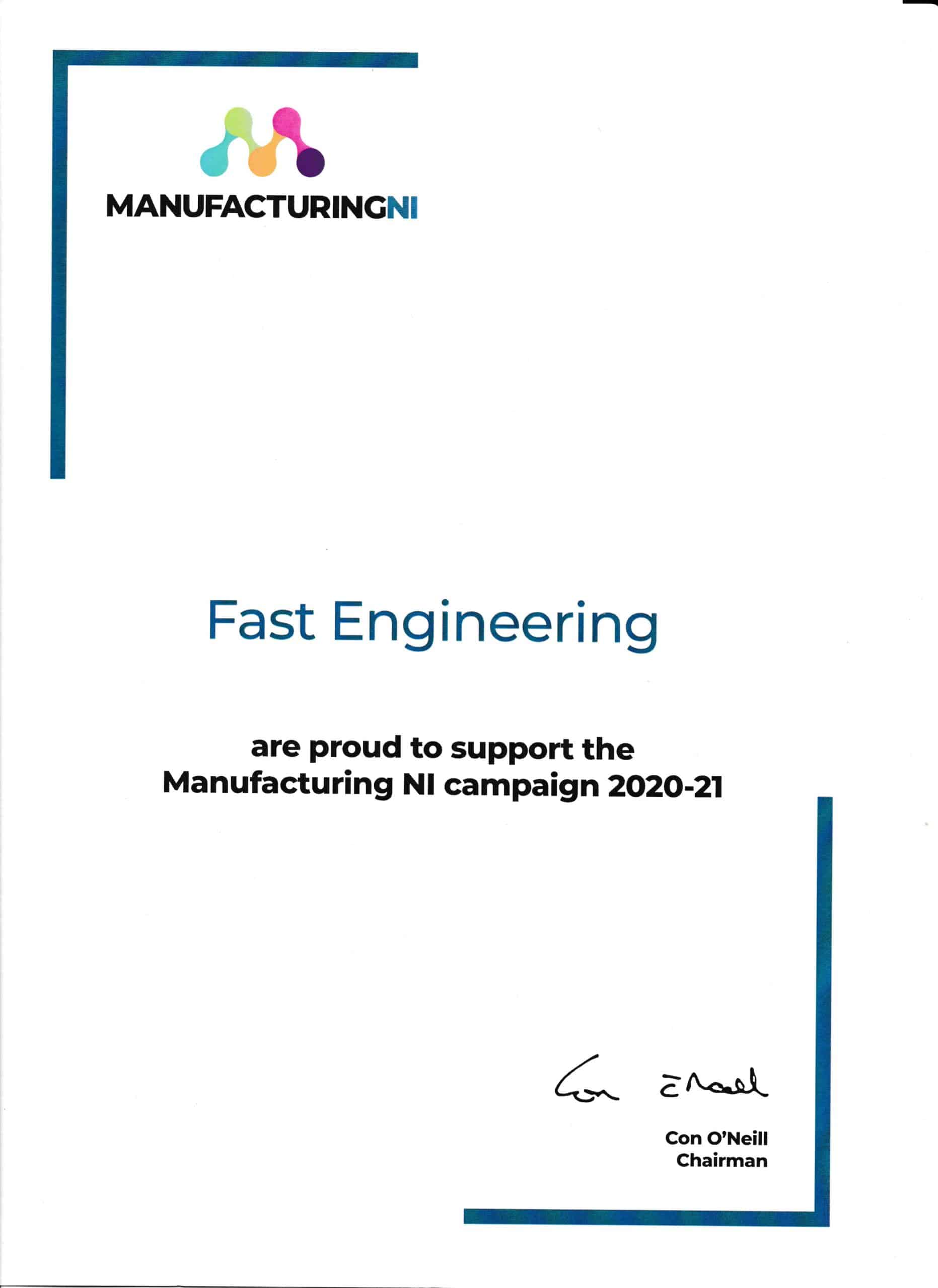 Fastank Supporting Manufacturing NI
